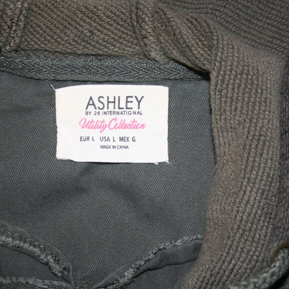 Ashley By 26 International Large Green Hooded Utility Jacket Chest: 42" Military - Picture 7 of 8